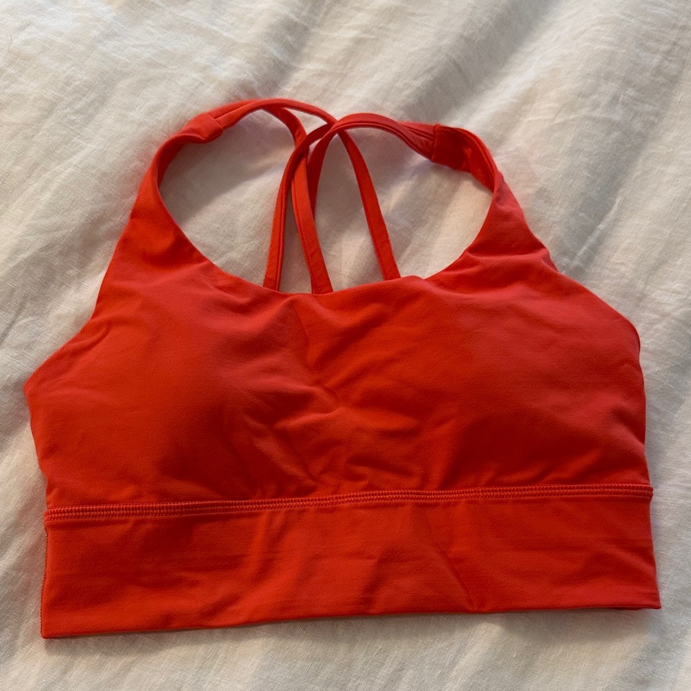 Lululemon Athletica Orange Longline Sports Bra Size 6